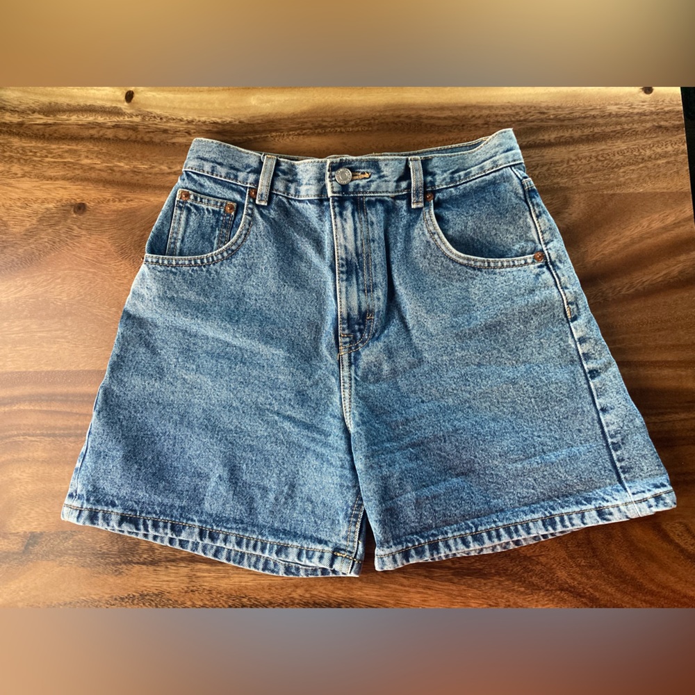 Pull & Bear Women’s High Waist Denim Mom Shorts